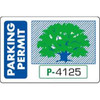 Parking Permit Window Stickers, Blue & Green, 3 X 2 Package Of 100