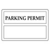 Parking Permit Static Cling, White, 3 X 2 Package Of 100