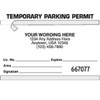Temporary Window Parking Permit Cards, White, 4-1/4 X 3-1/4, Package Of 100