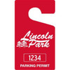 Custom Plastic Parking Permit Tags, Solid Red, Large, Package Of 100