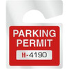 Plastic Parking Permit Tags, Reflective, Red Square, Small, Package Of 100