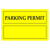 Parking Permit Bumper Stickers, Yellow, 3 X 2 Package Of 100