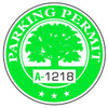 Parking Permit Static Cling Sticker, Green Tree, 2-1/4 Diameter, Package Of 100