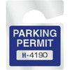 Plastic Parking Permit Tags, Reflective, Blue Square, Small, Package Of 100