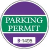 Parking Permit Window Stickers, Purple/Green, 3 Diameter, Package Of 100