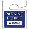 Non-Reflective Plastic Parking Permit Tags, Blue Square, Small, Package Of 100