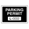 Parking Permit Static Cling, Black, 3 X 2, Package Of 100