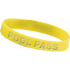 Custom Pool Pass Bracelet, Yellow, Youth, Package Of 100
