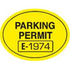 Parking Permit Static Cling, Yellow, 2 X 1-1/2, Package Of 100