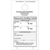 Temporary Parking Tags, White, 4-1/4 X 7-3/4, Package Of 100