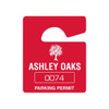 Custom Plastic Parking Permit Tags, Solid Red, Small, Package Of 100