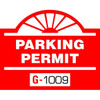 Parking Permit Window Stickers Round Arch, Red, 2-1/2 X 2 Package Of 100