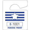 Non-Reflective Plastic Parking Permit Tags, Blue Star, Package Of 100