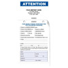 Attention Duplicate Parking Warning Tag, Blue, 4-1/4 X 8-1/2, Package Of 100