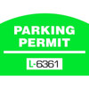 Parking Permit Window Stickers Arch, Green, 2-1/2 X 1-3/4 Package Of 100