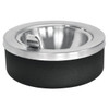 Ex-Cell Self-Closing Tabletop Ashtray W/ Flip Top (Black/Stainless Steel)