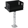 300 Sq. In. Rotating Commercial Pedestal Grill W/ Surface-Mount Post (Black)