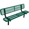 Everest 6 Ft. In-Ground Mount Park Bench W/ Back (Green)