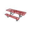 Everest 8 Ft. Red Double-Sided ADA Heavy-Duty Picnic Table