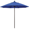California Umbrella 9 Ft. Bronze Aluminum Patio Umbrella W/ Fiberglass In Pacific Blue Sunbrella