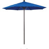 California Umbrella 7.5 Ft. Bronze Patio Umbrella W/ Fiberglass Ribs In Pacific Blue Sunbrella