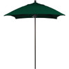 California Umbrella 6 Ft. Square Bronze Aluminum Patio Umbrella In Forest Green Sunbrella