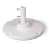 Cement Filled 35 Lbs. White Patio Umbrella Base
