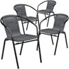 Carnegy Avenue Gray Stackable Metal Outdoor Dining Chair