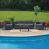 Carnegy Avenue Dark Gray 4-Piece Wood Patio Conversation Set
