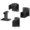 Peak 0.25 In. X 45 In. X 4 Ft. Aluminum Pool Fence Rail Glass Angle Bracket Kit (Black)