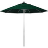 California Umbrella 9 Ft. Aluminum Patio Umbrella W/ Fiberglass Ribs In Forest Green Sunbrella