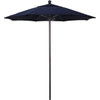 California Umbrella 7.5 Ft. Bronze Aluminum Patio Umbrella W/ Fiberglass Ribs In Navy Blue Sunbrella