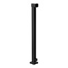 Peak 2 In. X 42 In. Black Aluminum Deck Railing End Post