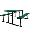 National Public Seating Blow Molded Picnic Table- Green, Black Frame