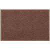 M+a Matting Waterhog Diamond Fashion Mat Dark Brown 4'X8.4' Smooth Backing