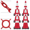 Mr. Chain 28" Red Reflective Traffic Cone And Chain Kit