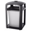Rubbermaid Commercial 35 Gallon Landmark Sable Trash Can With Ashtray Lid And Liner