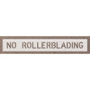 Stock Complete Word Parking Stencil - No Rollerblading, 4 Letters