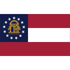 Georgia State Flag, Nylon, 5' X 3'