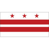 Washington Dc State Flag, Nylon, 6' X 4'