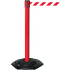 Tensabarrier Post With Rubber Base, Red Post
