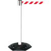 Tensabarrier Post With Rubber Base, White Post