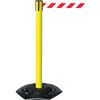 Tensabarrier Post With Rubber Base, Yellow Post