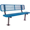 Ultrasite Surface Mount Park Bench, Blue 6'