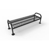 Ultrasite Portable/Surface Mount Ultra Bench, Black Galvanized Steel, 6'