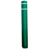 Bollard Post Sleeve, Green With White Tape, 4-1/2 X 52