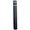 Bollard Post Sleeve, Black With White Tape, 7 X 60