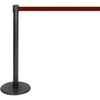 Contemporary Black Stanchion With Burgundy Tape