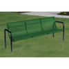 Ultrasite In Ground Mount Contour Bench, Green Galvanized Steel, 4'