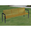 Ultrasite In Ground Mount Contour Bench, Beige Galvanized Steel, 6'